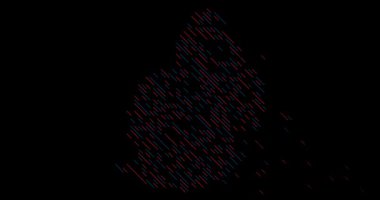 Mauritius Haritasının Soyut Çapraz Görselleştirmesi