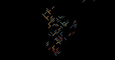 Mayotte Haritasının Soyut Çapraz Görselleştirmesi