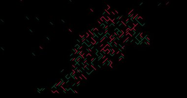 Minimalist Çapraz Çizgiler Fas Harita Döngüsü