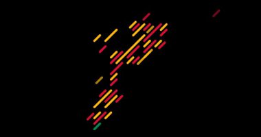 Minimalist Çapraz Çizgiler Mozambik Harita Döngüsü