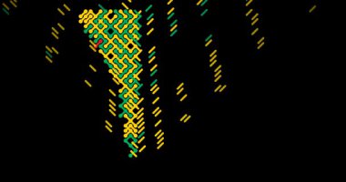 Soyut Kaydırma Çizgileri Namibya Silüetini Göster