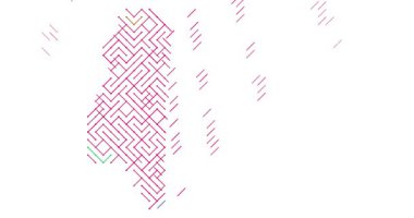 Minimalist Çapraz Çizgiler Nijerya Harita Döngüsü