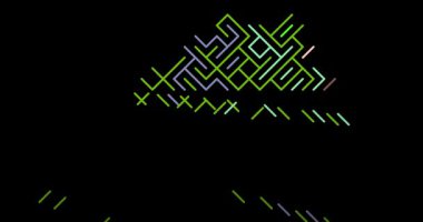 Dinamik Çapraz Çizgiler Aziz Helena Haritasını oluşturuyor