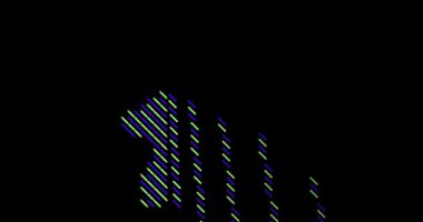 Hareket Grafikleri Çapraz Şekil Kuzey Kore Silueti