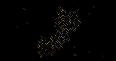 Dijital Diagonal Akış Umman Haritası Taslak Oluşturma. Video Canlandırması