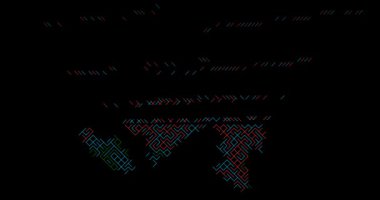 Diagonal Assembly Azerbaijan Country map Silhouette. Video Animation