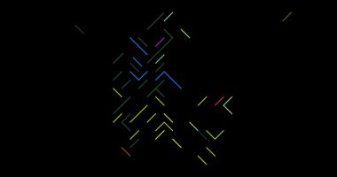 Danimarka Coğrafi Haritasını Sunan Yapılandırılmış Çapraz Canlandırma