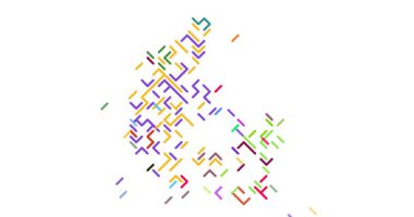 Danimarka Haritası Oluştur ve Çık Çapraz Veri Çizgileri