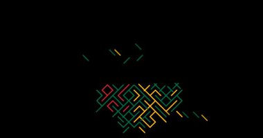 Litvanya Taslağına Kayan Çapraz Çizgileri Gösteren Stok Canlandırması