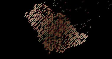 Suudi Arabistan Çapraz Haritası Oluşturan Profesyonel Stok Görüntü Animasyonu