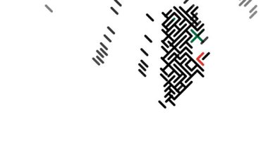 Güney Afrika Haritası Silueti Oluşturan Çapraz Kaydırma Çizgileri