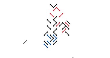 Güney Kore Taslağına Kayan Çapraz Çizgileri Gösteren Hisse Animasyonu