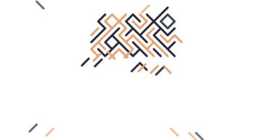 Soyut Çapraz Elementler Sudan Harita Şekline Toplanıyor