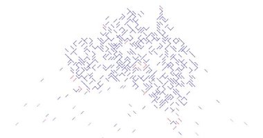 Minimalist Tasarım Çapraz Çizgiler Avustralya Haritasından Çıktı