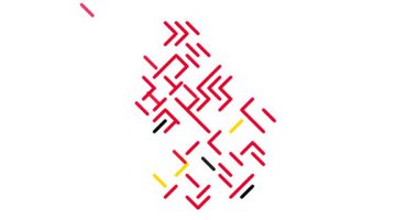 Lüksemburg Haritasının Minimalist Çapraz Kaydırma Canlandırması