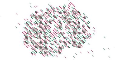 Makedonya Haritasında Birleşen Geometrik Çapraz Çizgiler