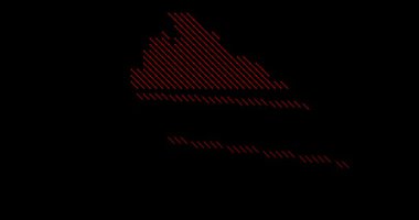 Karadağ Haritası Küresel İletişim Çapraz Elementleri Şeklinde