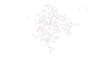 Karadağ Haritası Oluşturan Soyut Grafik Çizgileri