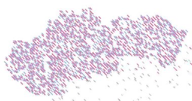 Üretici Sanat Çapraz Çizgileri Slovakya Şeklini Birleştir