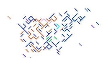 Slovenya Ülke Haritası Oluşturan Soyut Çapraz Çizgiler