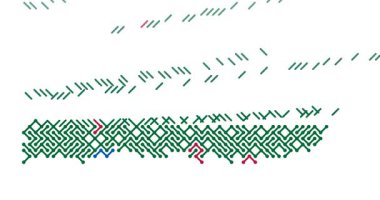 Porto Riko Haritası Oluşturan Çapraz Kaydırma Çizgileri