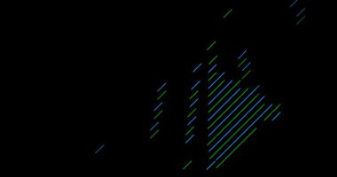 Vektör Canlandırması Çapraz Çizgileri Türkmenistan Haritasına Kayıyor