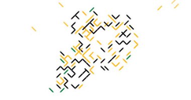 Üretici Sanat Çapraz Çizgileri Uganda Şeklini Birleştir