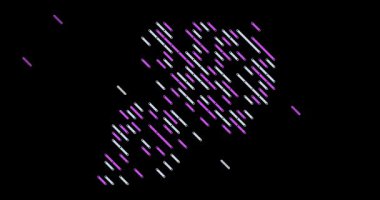 Uganda Ülke Silüetinin Teknik Çizgi Canlandırması