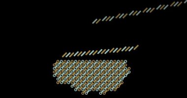 Uruguay Ülke Silüetinin Teknik Çizgi Canlandırması