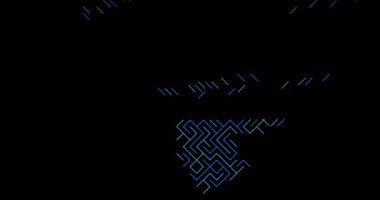 Venezuela Haritası Canlandırması Oluşturan Dinamik Çapraz Çizgiler