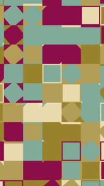 Gelecekçi Asgari Kafes Geometrik Uygulama Animasyon Döngüsü