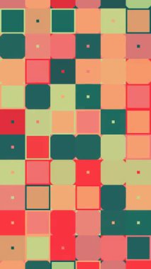 Asgari Çember Kare Yapısı Canlandırılmış Geometrik Arkaplan