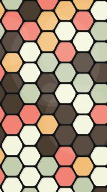 Animasyon Altıgen Hücre Hareketi ile Profesyonel Teknoloji Arkaplanı