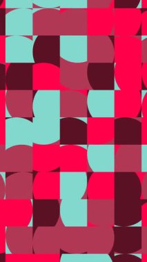 Yapılandırılmış Modüler Izgarada Minimalist Geometrik Şekiller Hareketi