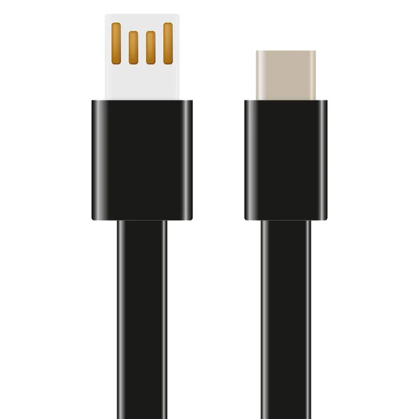 ขั้วต่อสายเคเบิลชนิด USB-C — ภาพเวกเตอร์สต็อก