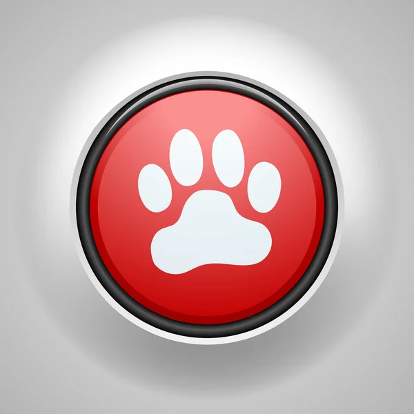 Signo del botón Paw Print — Archivo Imágenes Vectoriales