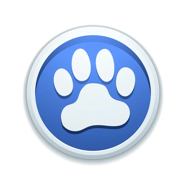 Signo del botón Paw Print — Archivo Imágenes Vectoriales