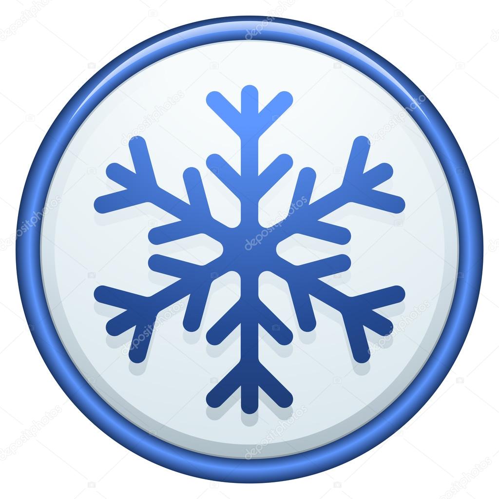 Freezing button sign icon