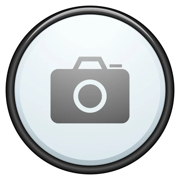 Camera foto knop teken — Stockvector