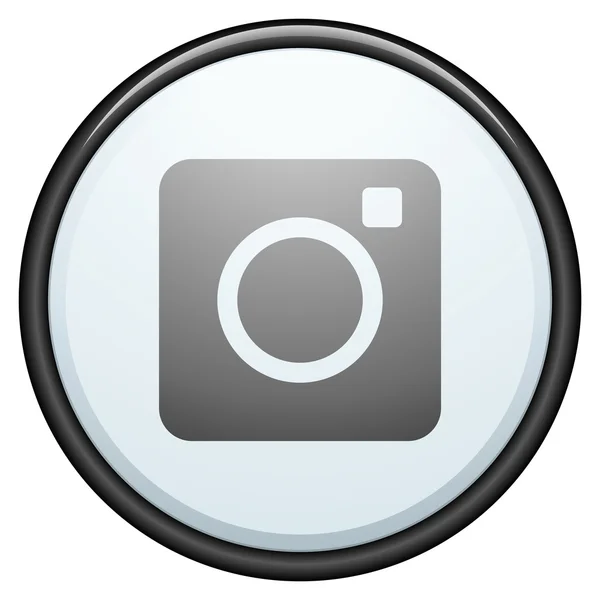 カメラ写真ボタン記号 — ストックベクタ