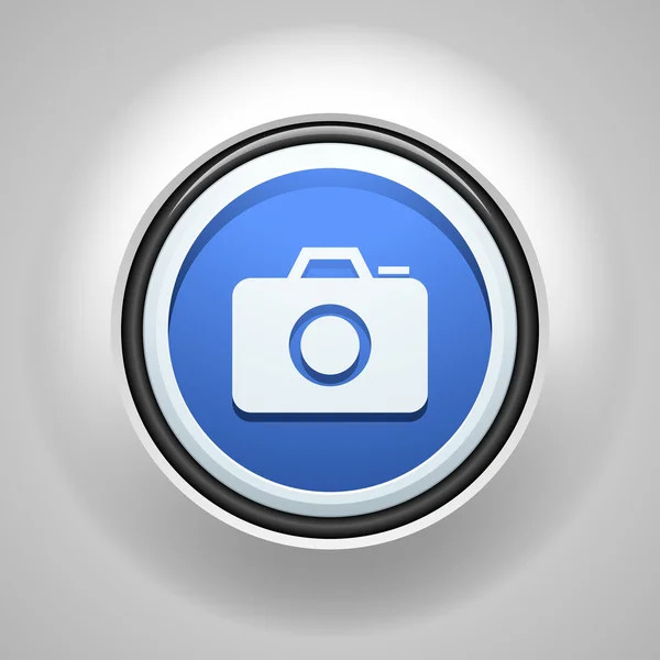 Appareil photo bouton signe — Image vectorielle