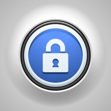 Güvenli Kilit düğmesi işareti simgesi