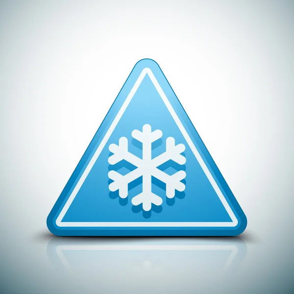 Cold Warning traffic Sign — Stock Vector