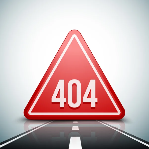 404 Not found error sign — Stock Vector