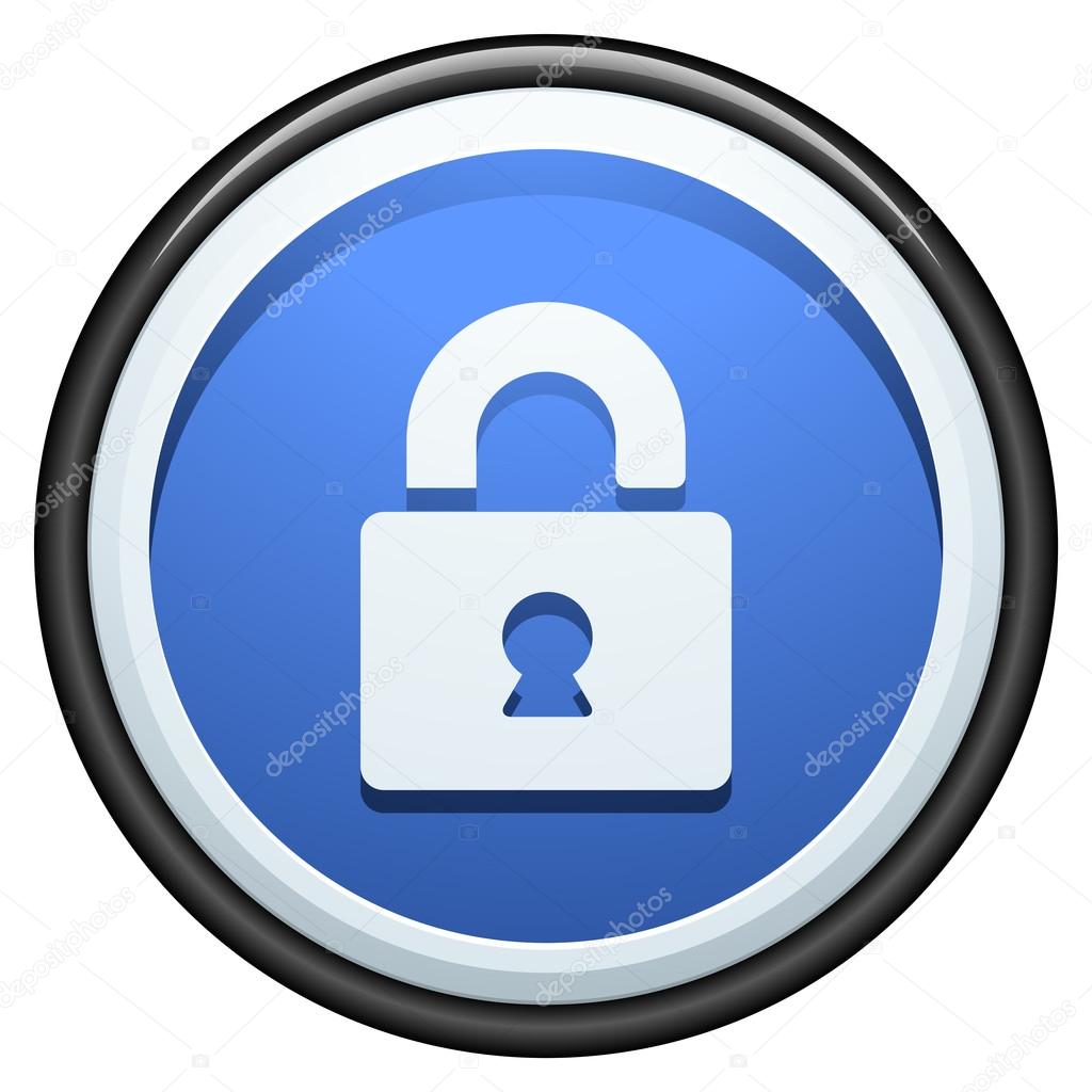 Secure lock button sign