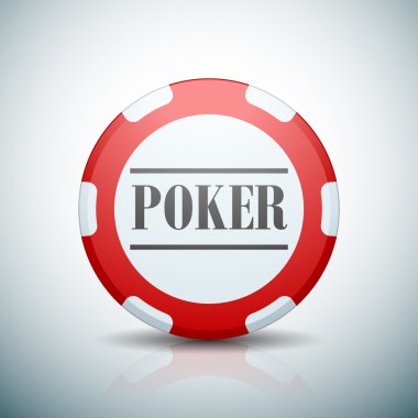 Düğmesini işaret Poker fişleri