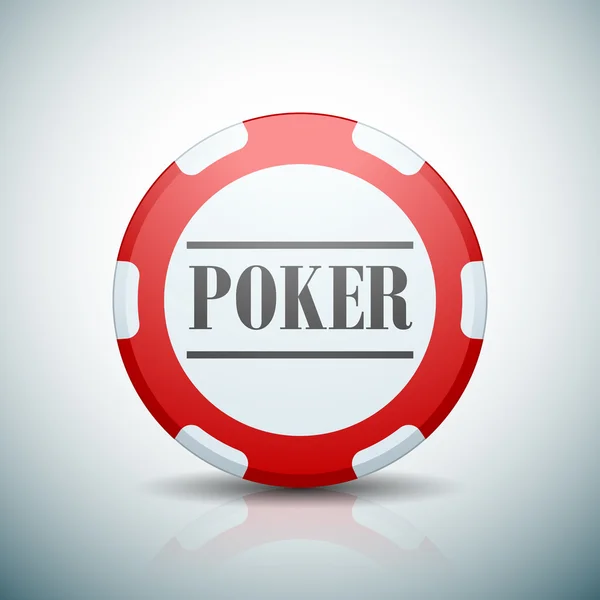 Düğmesini işaret Poker fişleri — Stok Vektör