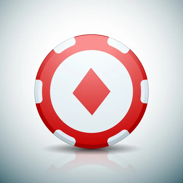 Diamant pak pokerfiche — Stockvector