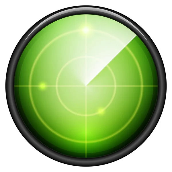 Radar button icon sign — Stock Vector