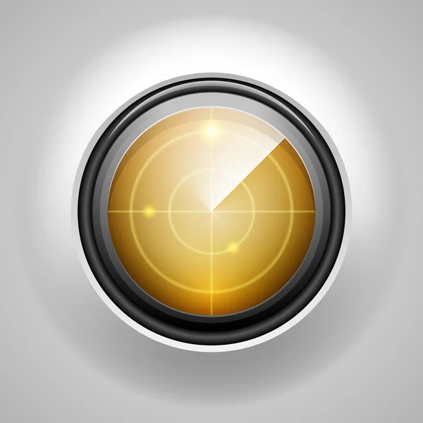 Radar signo icono botón — Vector de stock